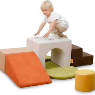 7-Piece Modular Foam Soft Play Climbing Set