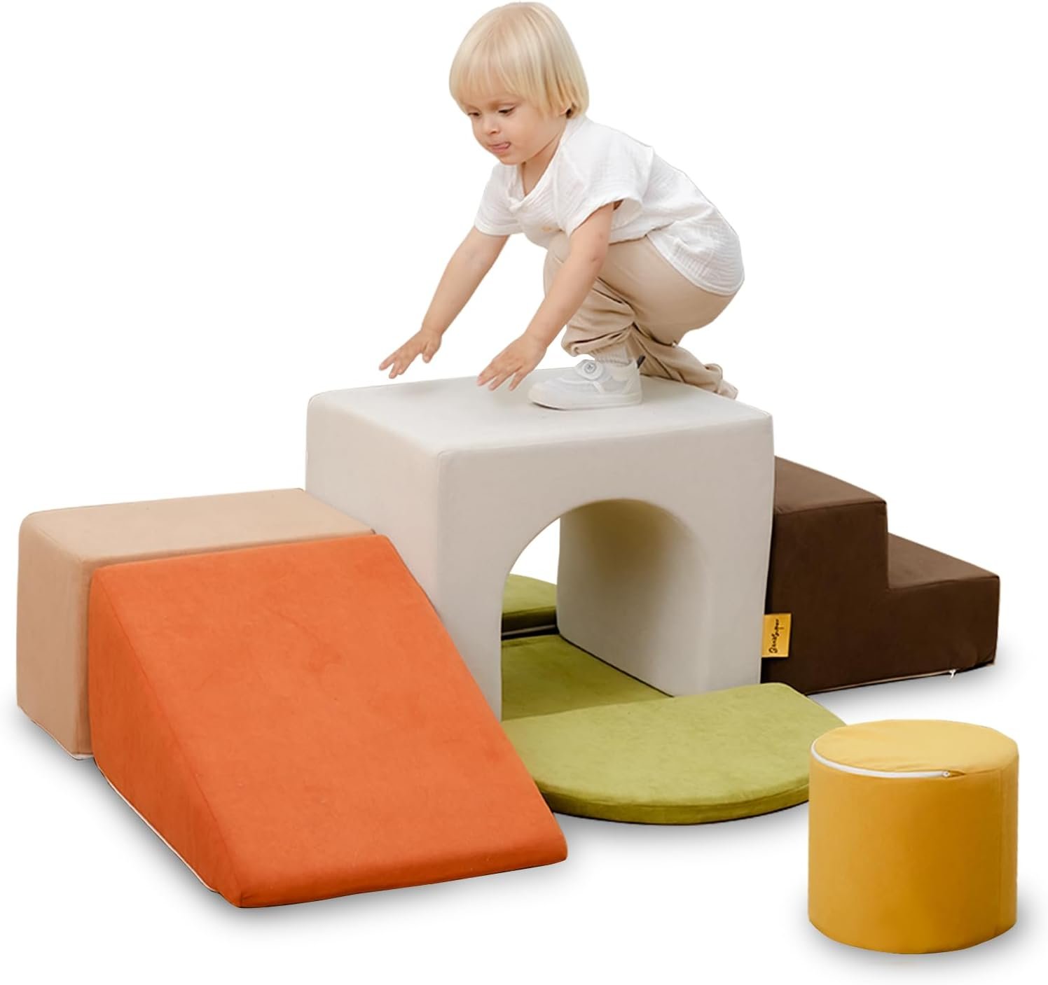 7-Piece Modular Foam Soft Play Climbing Set