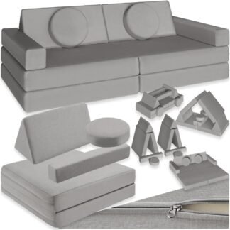 8-Piece Modular Soft Play Sofa & Foldable Tumble Mat