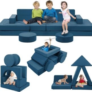 22-Piece Modular Kids Play Couch & Foam Climber