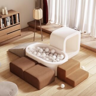 Soft Play Step & Slide Set with Integrated Foam Ball Pit