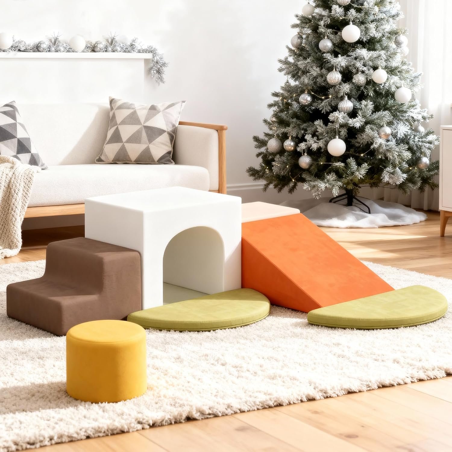 7-Piece Modular Foam Soft Play Climbing Set - Image 2